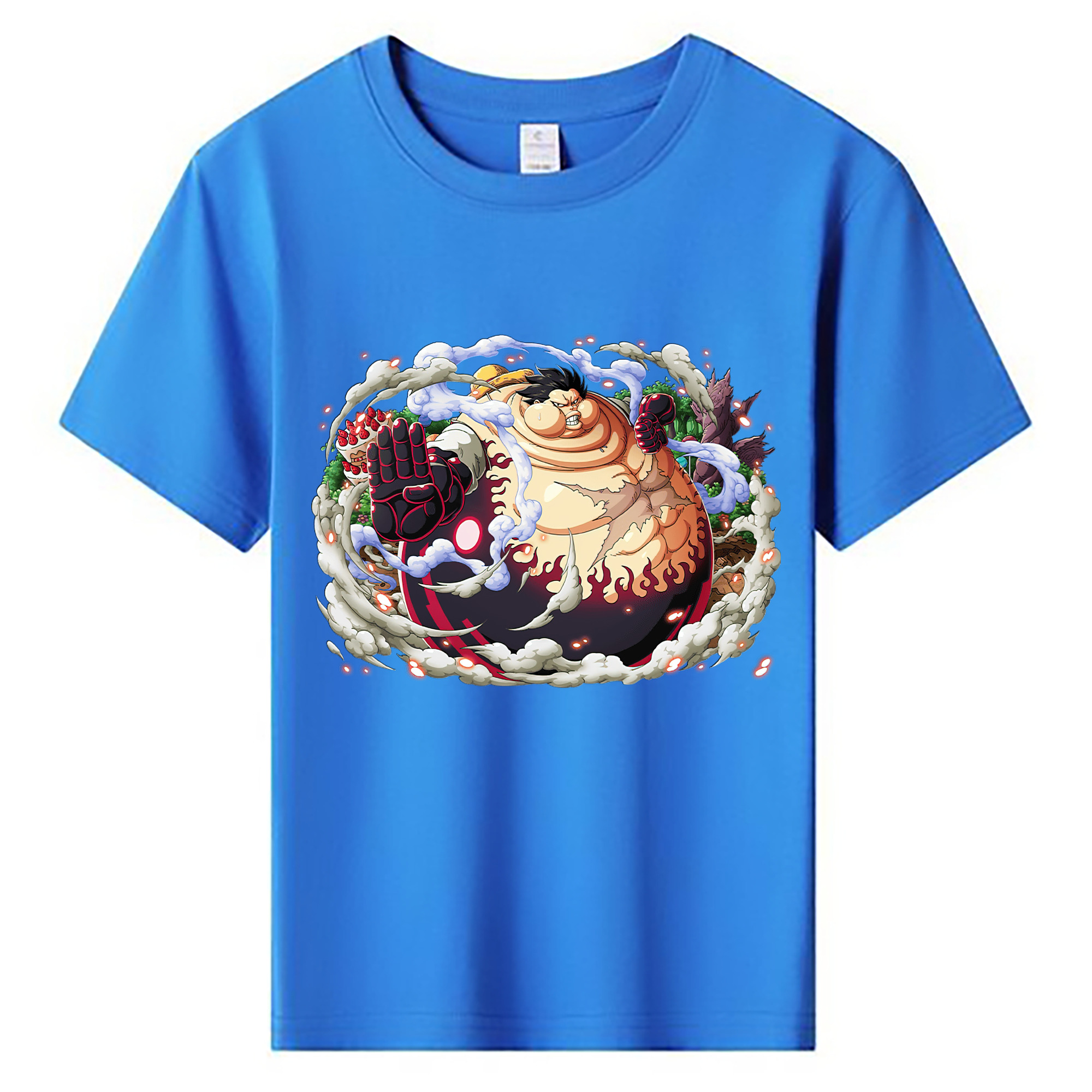 ワンピース モンキー・D・ルフィ ONE PIECE Monkey D. Luffy 綿100％キッズTシャツ（フロントプリント）